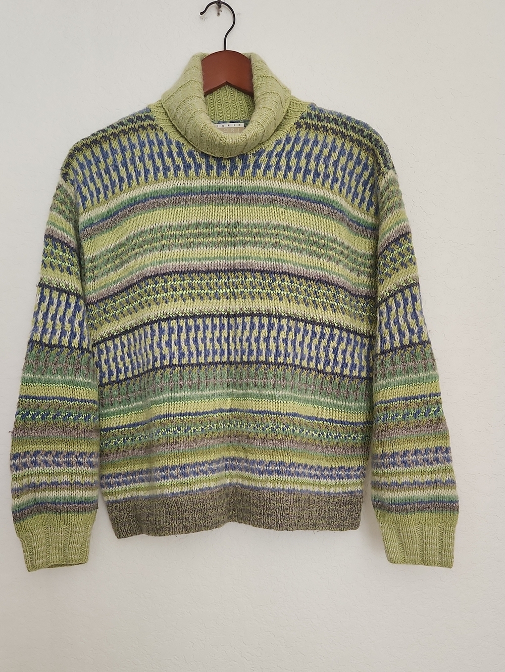 Sigrid OlsenVintage Hand Knit Sweater Silk Wool Raime Bld.